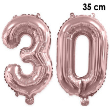 Ballons 30 ans rose gold anniversaire en alu