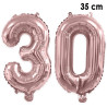 Ballons 30 ans rose gold anniversaire en alu Ballons 30 ans rose gold anniversaire en alu