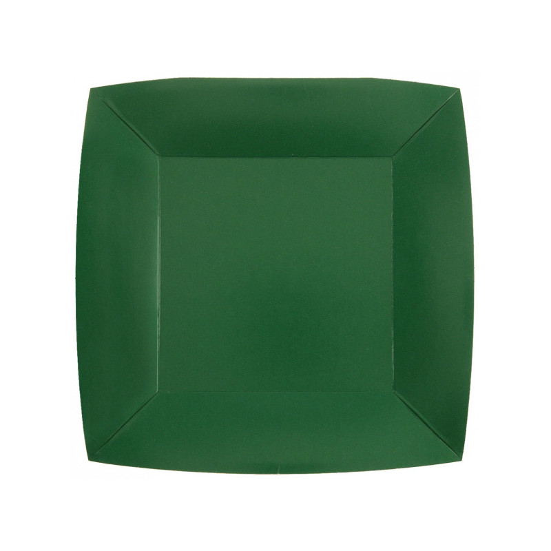 Assiette carton vert sapin