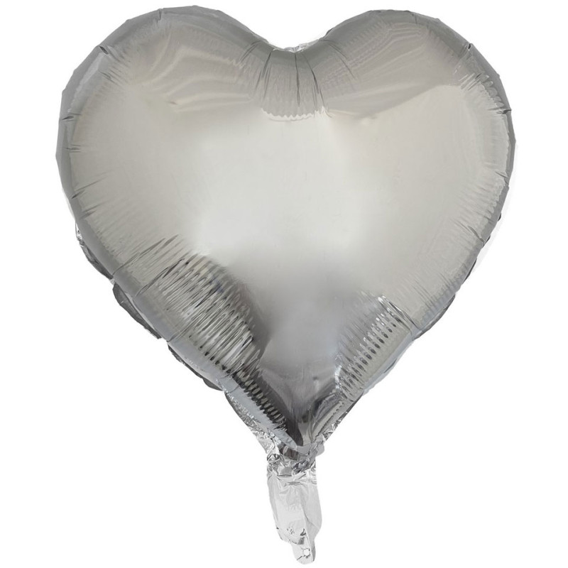 Ballon coeur argent