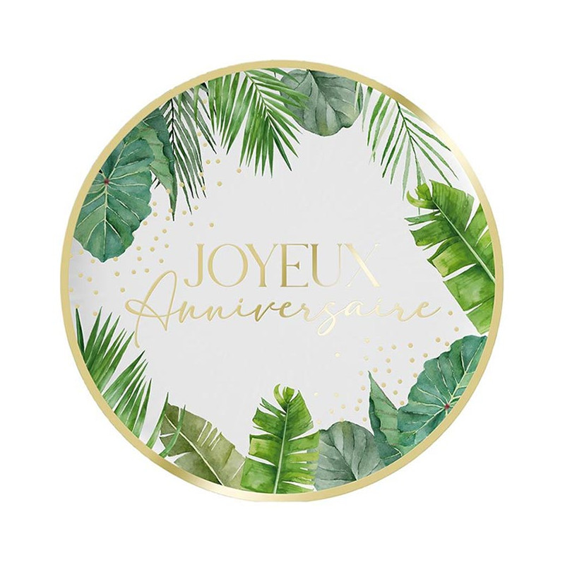 Assiette tropical anniversaire Assiette tropical anniversaire