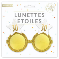 Lunettes anniversaire 30 ans dorées