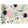 Chemin de table festif aux couleurs pastels