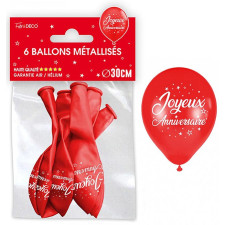 Ballon anniversaire rouge