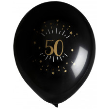 Ballon 50 ans noir et or anniversaire