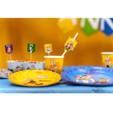 Pailles d'anniversaire Astérix et Obélix en papier