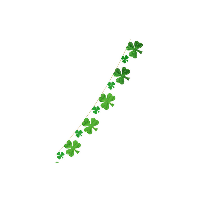 Guirlande Saint-Patrick avec trèfles verts