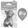 Ballons 70 ans anniversaire couleur argent Ballons 70 ans anniversaire couleur argent