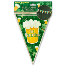 Guirlande fanions Saint-Patrick avec bière