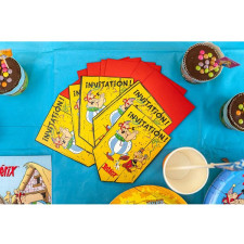 Carte d'invitation anniversaire Astérix et Obélix