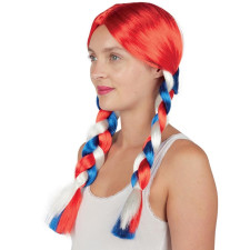 Perruque de supporter France Femme Perruque de supporter France Femme