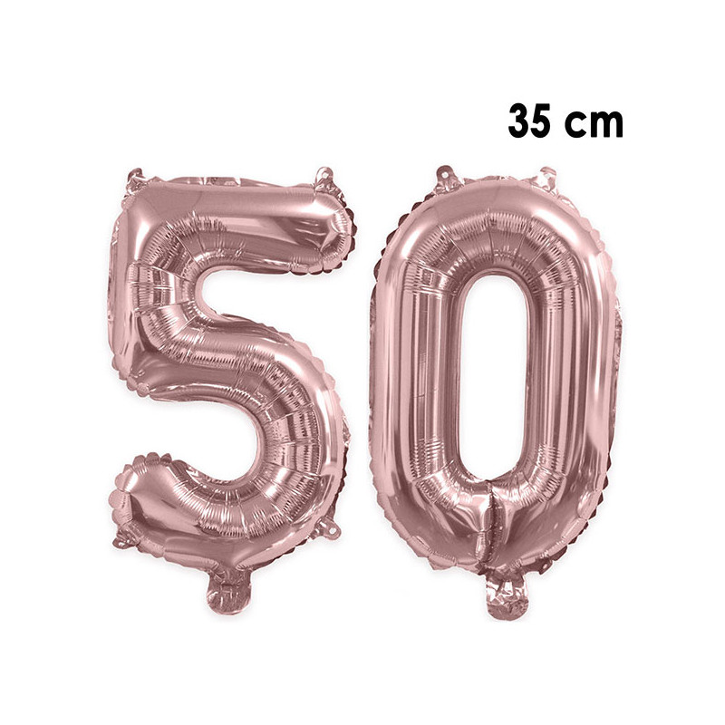 Ballons 50 ans rose gold anniversaire en alu Ballons 50 ans rose gold anniversaire en alu