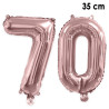 Ballons 70 ans rose gold anniversaire en alu Ballons 70 ans rose gold anniversaire en alu