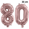 Ballons 80 ans rose gold anniversaire en alu Ballons 80 ans rose gold anniversaire en alu