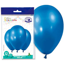 Ballon bleu métallique