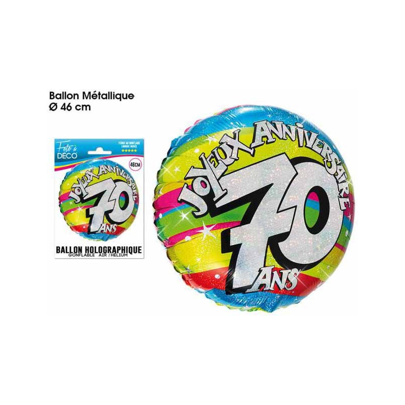 Ballon 70 ans anniversaire helium