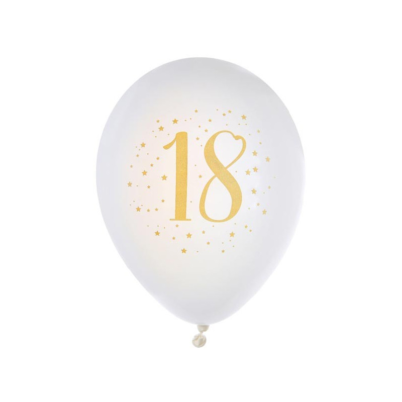 Ballons dorés pour les 18 ans spécial anniversaire