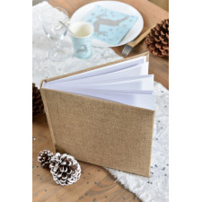 Livre d'or toile de jute personnalisable