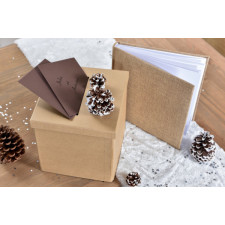 Livre d'or mariage toile de jute