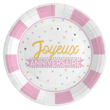 Assiette anniversaire fille