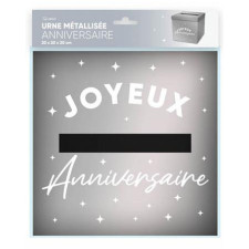 Tirelire anniversaire couleur argent Tirelire anniversaire couleur argent
