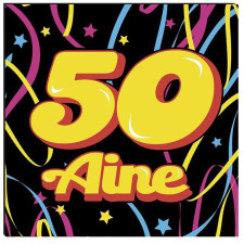 Serviettes anniversaire en papier 50 ans