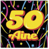 Serviettes anniversaire en papier 50 ans