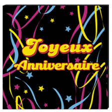 Dos serviettes d'anniversaire 50 ans