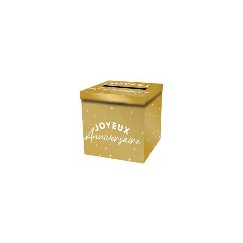 Urne joyeux anniversaire or