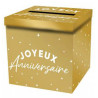 Urne joyeux anniversaire or