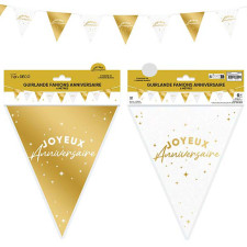 Guirlande joyeux anniversaire dorée