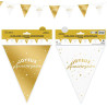 Guirlande joyeux anniversaire dorée Guirlande joyeux anniversaire dorée