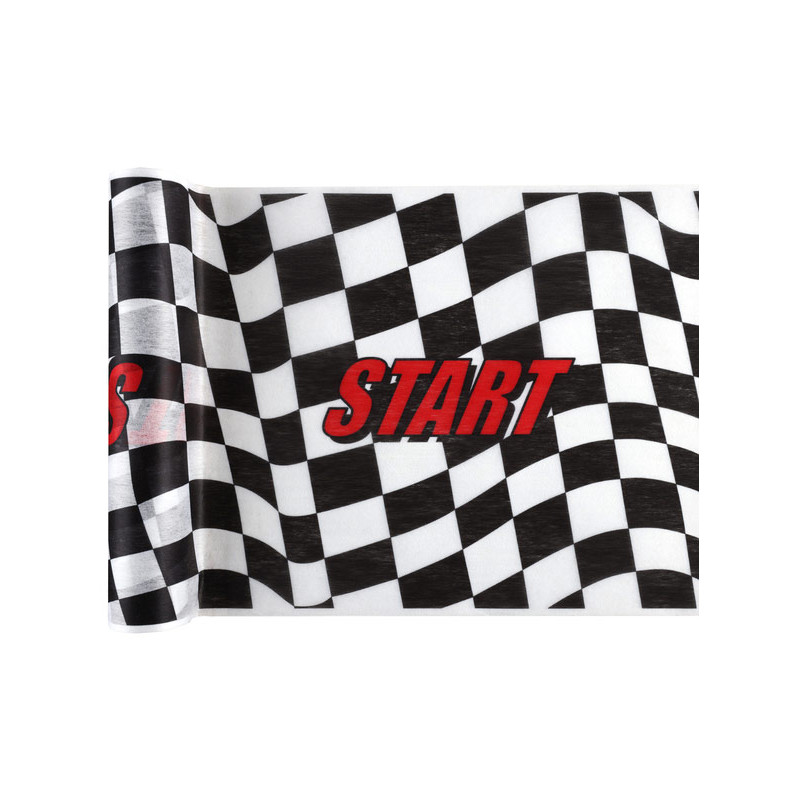 Chemin de table damier noir et blanc