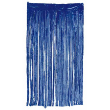 Rideau à franges bleu marine