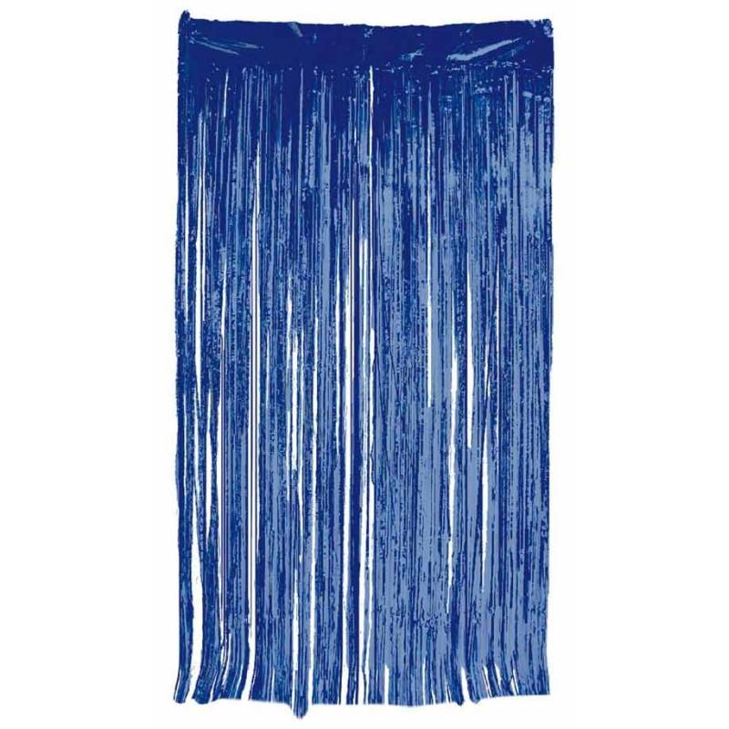 Rideau à franges bleu marine