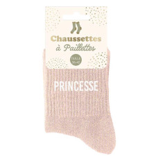 Paire de chaussettes princesse à paillettes Paire de chaussettes princesse à paillettes