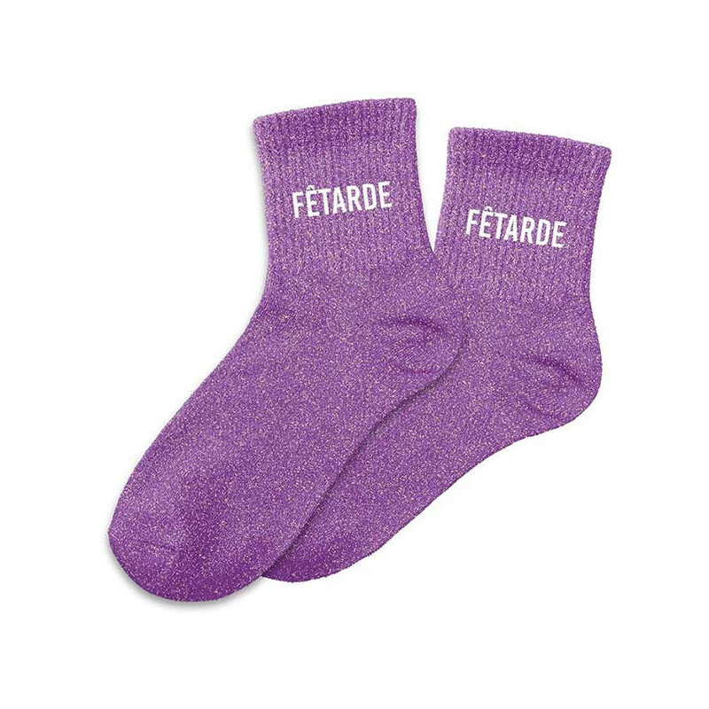 Chaussettes paillettes fêtarde Chaussettes paillettes fêtarde