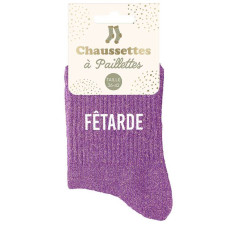 Paire de chaussettes fêtarde à paillettes Paire de chaussettes fêtarde à paillettes