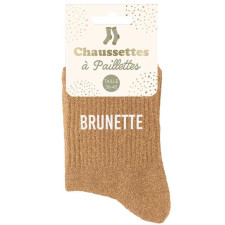 Paire de chaussettes brunette à paillettes