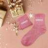 Cadeau chaussettes à paillettes connasse