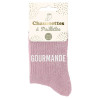Paire de chaussettes gourmande à paillettes