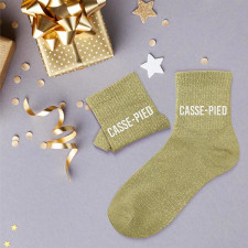 Cadeau chaussettes à paillettes casse-pied femme