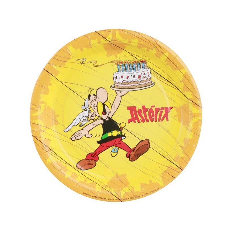 Assiette Astérix et Obélix pour goûter d'anniversaire