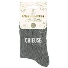 Paire de chaussettes chieuse à paillettes