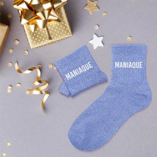 Cadeau chaussettes à paillettes maniaque