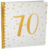 Livre d'or anniversaire 70 ans blanc et or Livre d'or anniversaire 70 ans blanc et or