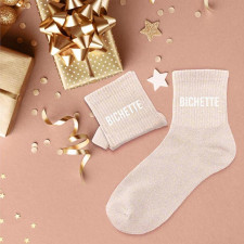 Cadeau chaussettes à paillettes bichette