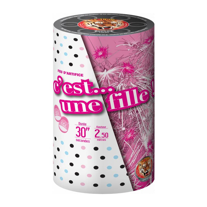 Feu d'artifice Gender Reveal rose fille Feu d'artifice Gender Reveal rose fille