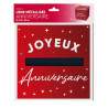 Tirelire joyeux anniversaire rouge en carton