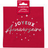 Serviette anniversaire rouge
